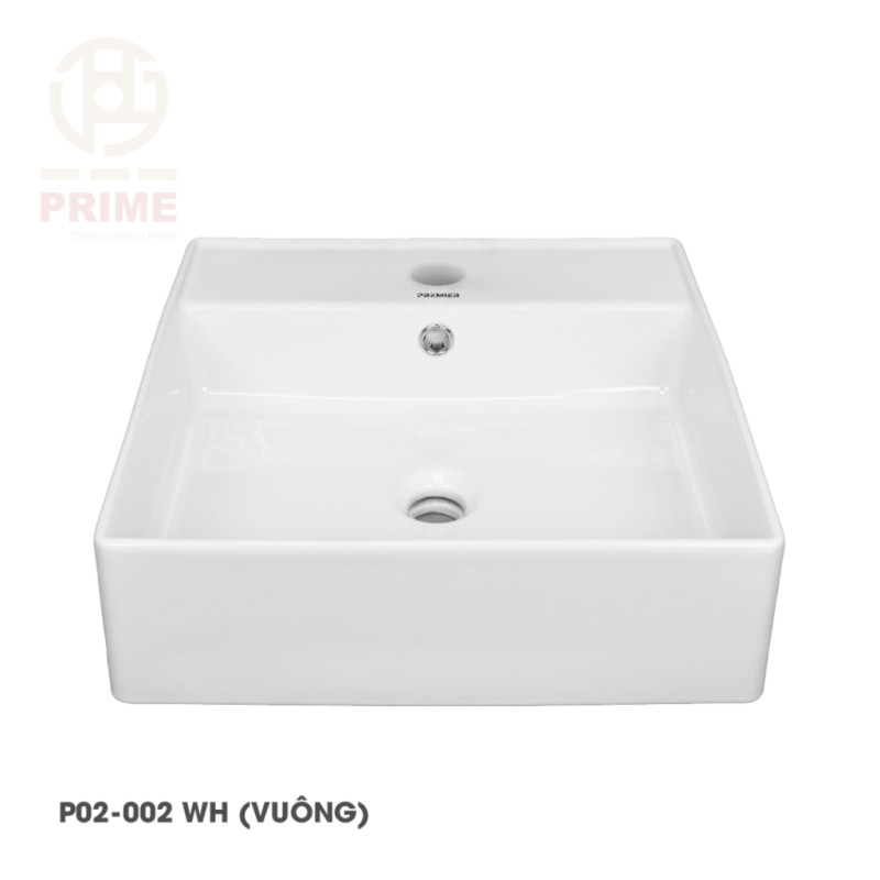 Square above counter basin P02-002 WH